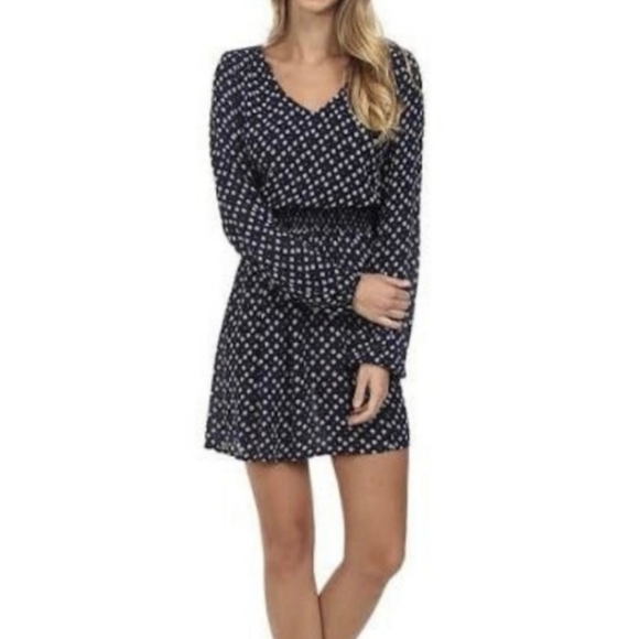 Lucky Brand Dresses & Skirts - 7. Lucky Brand Printed Navy Blue Dress With Polka-dots